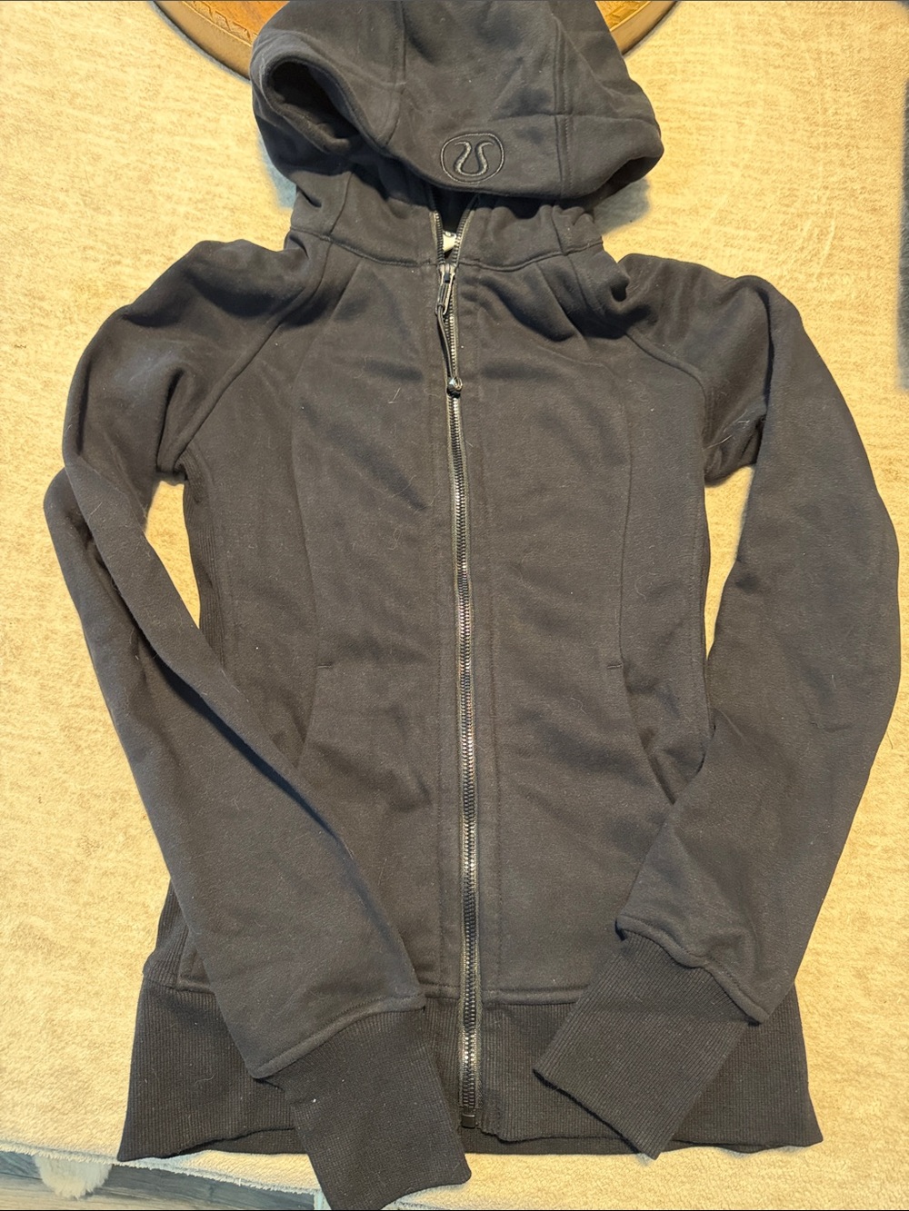 lululemon athletica Kids Black Hooded Full-Zip Jacket